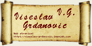 Višeslav Grdanović vizit kartica